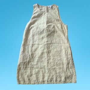 Garnet Hill Butter Yellow Linen Dress